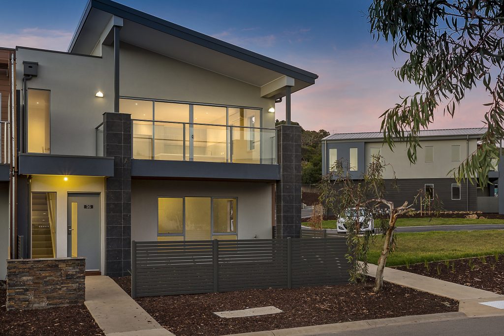 "Suburban residential area of Hastings with modern homes, reflecting infrastructure growth and investment potential on the Mornington Peninsula."